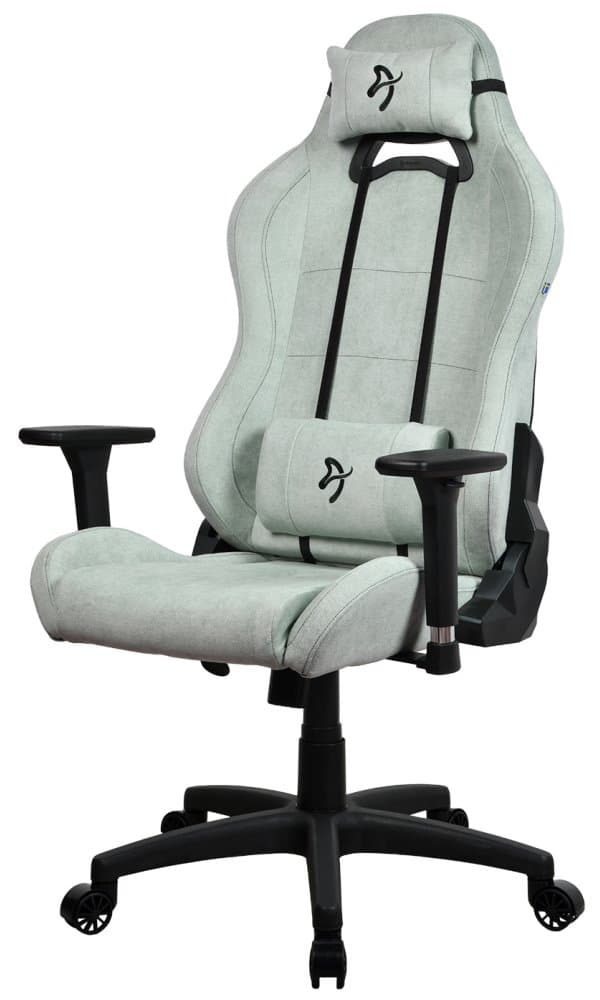 Arozzi Frame material: Metal; Wheel base: Nylon; Upholstery: Soft Fabric | Gaming Chair | Torretta SoftFabric | Pearl Green