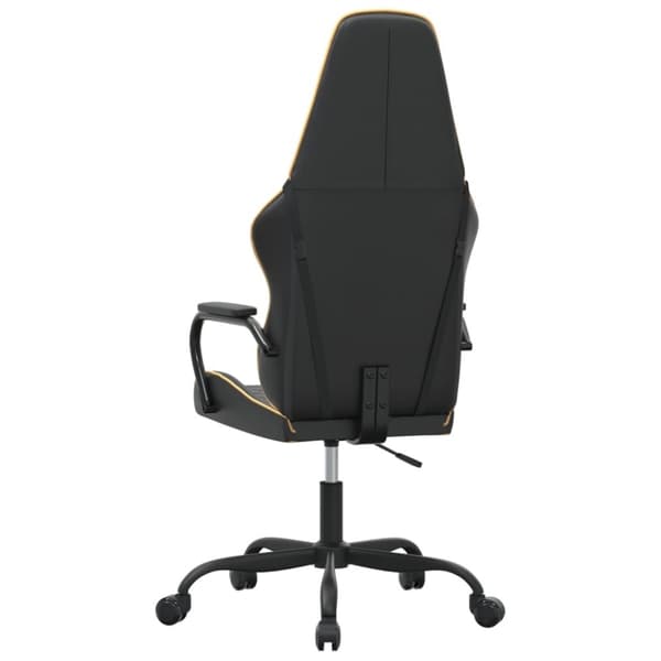 vidaXL gamingstol kunstlæder sort guldfarvet