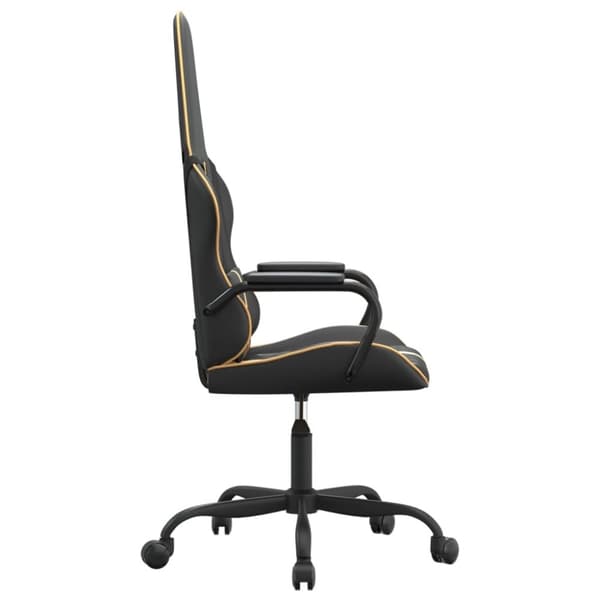 vidaXL Gamingstol svart och guld konstläder