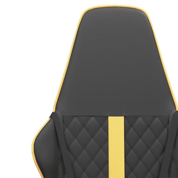 vidaXL Gamingstol svart och guld konstläder