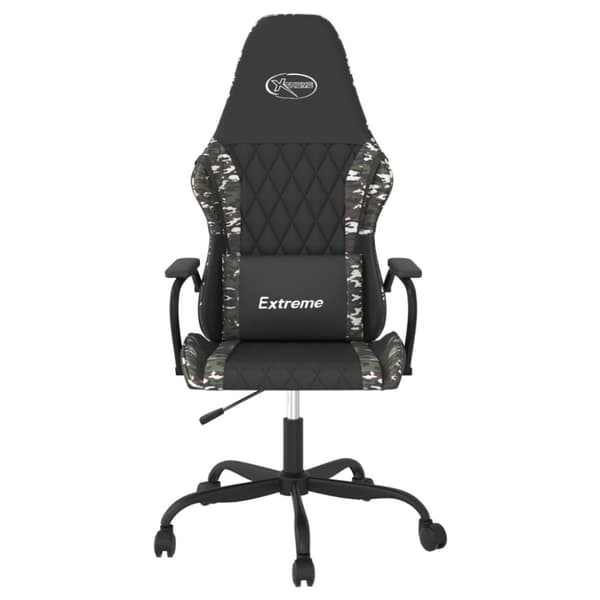 vidaXL Gamingstol svart och kamouflage konstläder