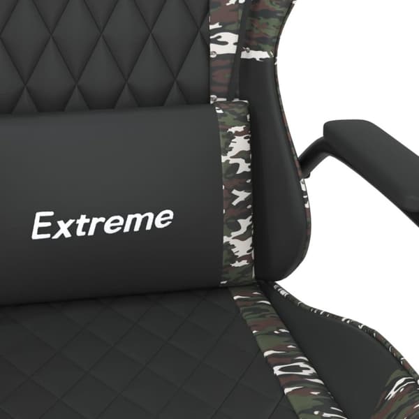 vidaXL Gamingstol svart och kamouflage konstläder