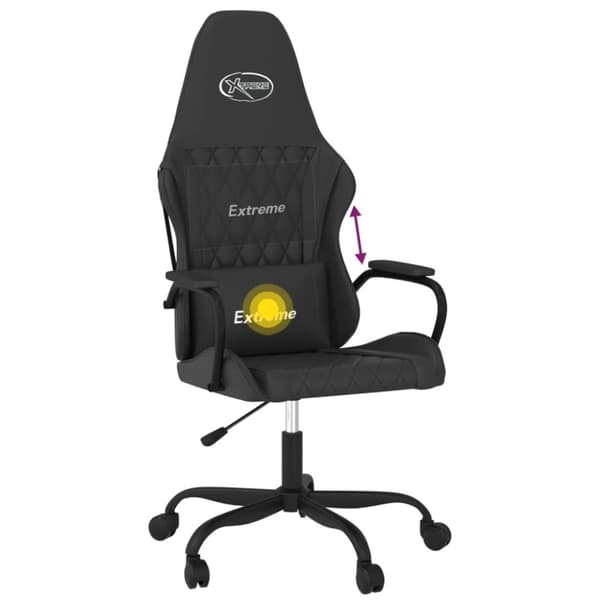 vidaXL gamingstol med massagefunktion kunstlæder sort