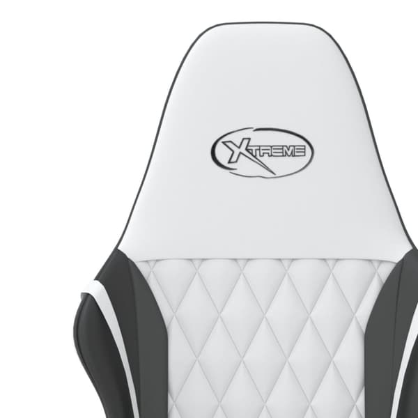 vidaXL Gamingstol med massage vit och svart konstläder