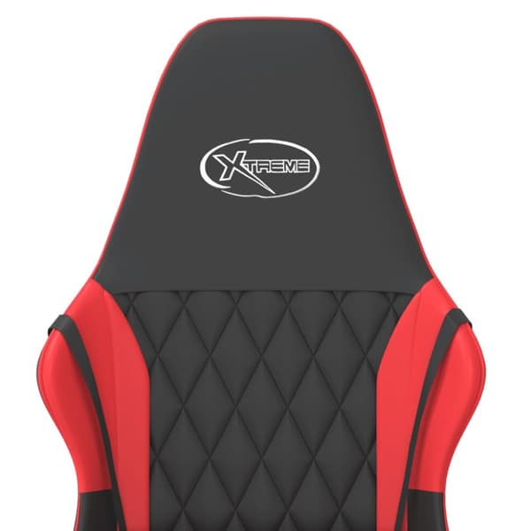 vidaXL Gamingstol med massage svart och röd konstläder