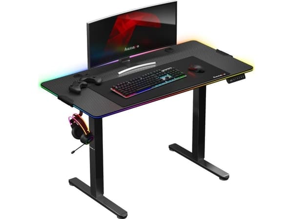 Biurko Huzaro Hero 8.2 RGB svart 120 cmx60 cm