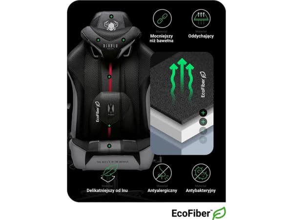 Gamingstol Diablo X-Player 2.0, färg: svart/vit, storlek: normal