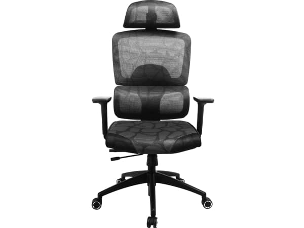 Sandberg ErgoFusion Pro - Spelstol - ergonomisk - armstöd - T-formad - lutning - svängtapp - mesh-tyg, tyg