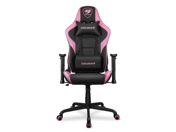 COUGAR Gaming ARMOR Elite Eva, PC-spelsstol, 120 kg, Klädd sits, Stoppat ryggstöd, Svart / Rosa, Stål