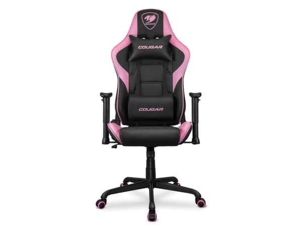 COUGAR Gaming ARMOR Elite Eva, PC-spelsstol, 120 kg, Klädd sits, Stoppat ryggstöd, Svart / Rosa, Stål