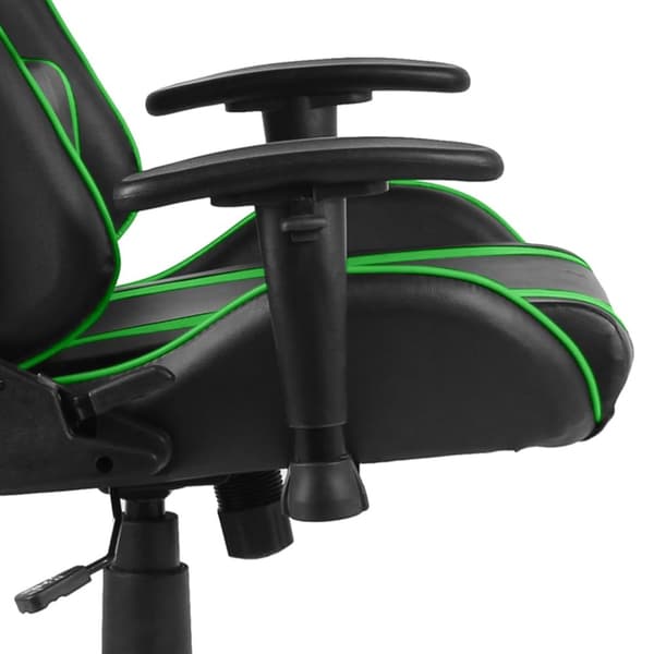 drejelig gamingstol PVC grøn