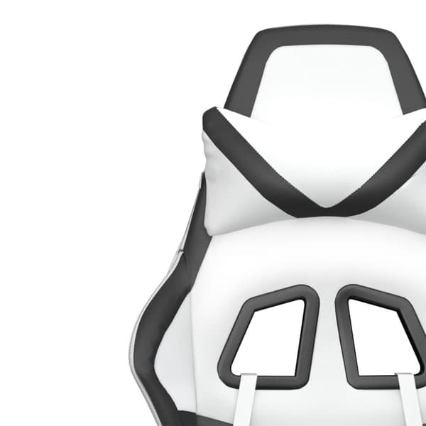 vidaXL gamingstol kunstlæder hvid og sort