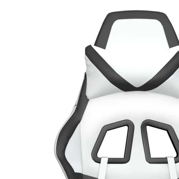 vidaXL Gamingstol vit och svart konstläder
