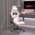 Miniatyrbild 1 av 11: vidaXL Gamingstol vit och rosa konstläder