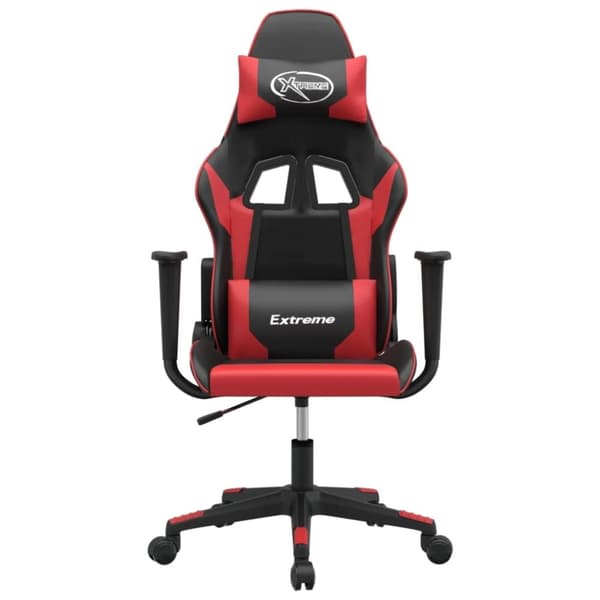 vidaXL Gamingstol svart och röd konstläder