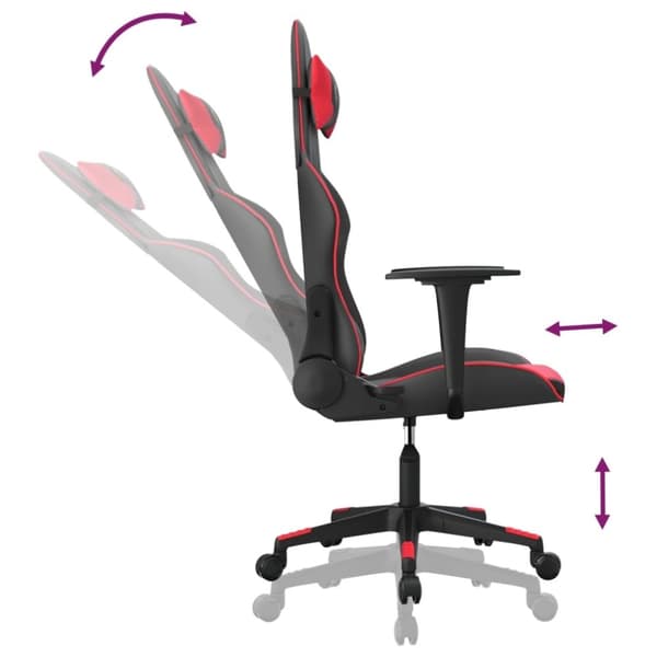 vidaXL Gamingstol svart och röd konstläder