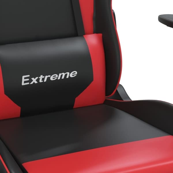 vidaXL Gamingstol svart och röd konstläder