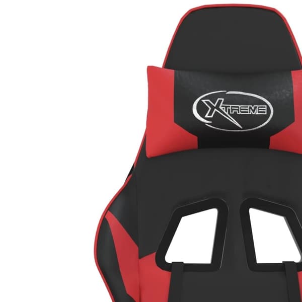 vidaXL Gamingstol svart och röd konstläder