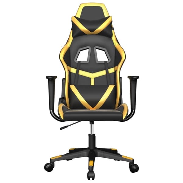 vidaXL Gamingstol svart och guld konstläder