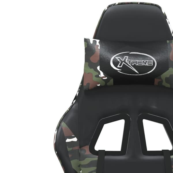 vidaXL gamingstol kunstlæder sort og camouflage