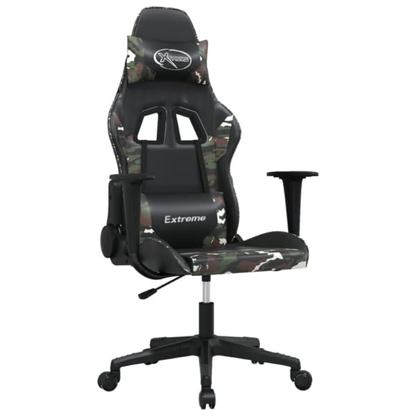 vidaXL gamingstol kunstlæder sort og camouflage