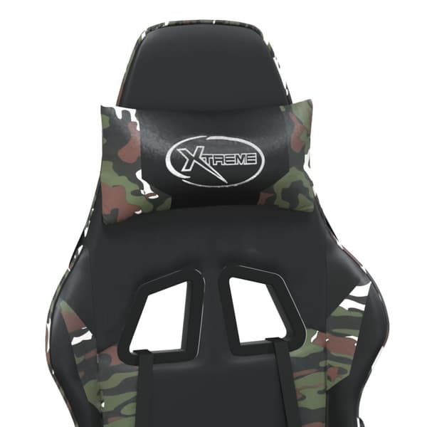 vidaXL gamingstol m. massagefunktion kunstlæder sort og camouflage