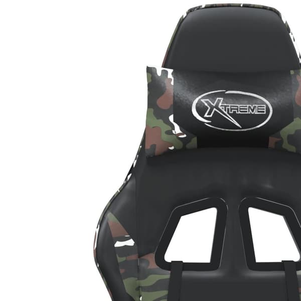 vidaXL gamingstol m. massagefunktion kunstlæder sort og camouflage