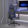 Miniatyrbild 1 av 11: vidaXL Gamingstol med massage svart och blå konstläder
