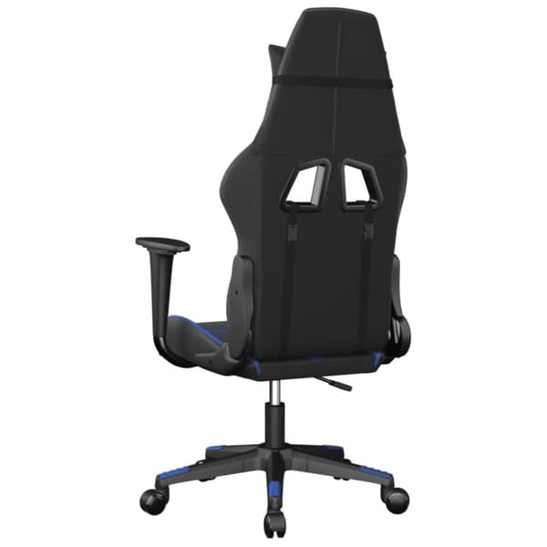 vidaXL gamingstol m. massagefunktion kunstlæder sort og blå