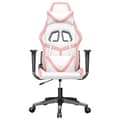 Miniatyrbillede 3 af 11: vidaXL gamingstol m. massagefunktion kunstlæder hvid og lyserød