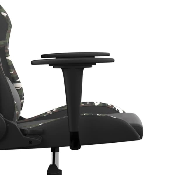 vidaXL Gamingstol med massage svart och kamouflage konstläder