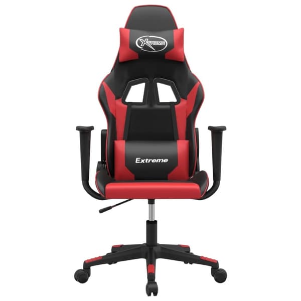 vidaXL gamingstol m. massagefunktion kunstlæder sort og rød