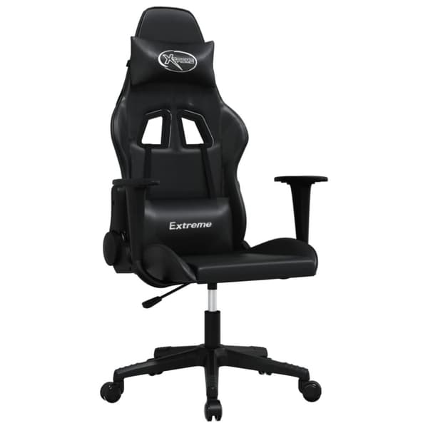 vidaXL gamingstol med massagefunktion kunstlæder sort