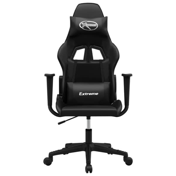 vidaXL Gamingstol med massage svart konstläder