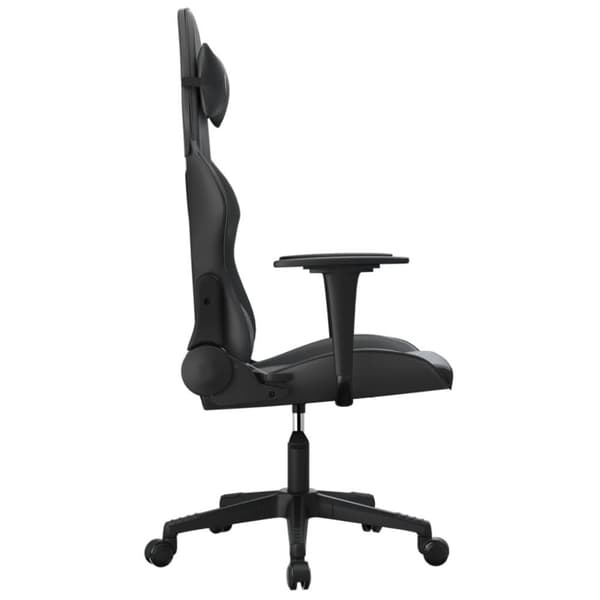vidaXL Gamingstol med massage svart konstläder