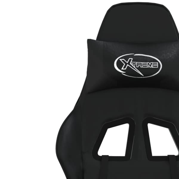 vidaXL Gamingstol med massage svart konstläder