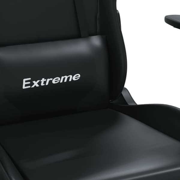 vidaXL Gamingstol med massage svart konstläder