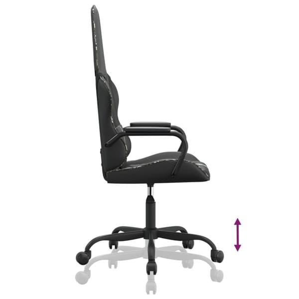 vidaXL Gamingstol svart och kamouflage konstläder