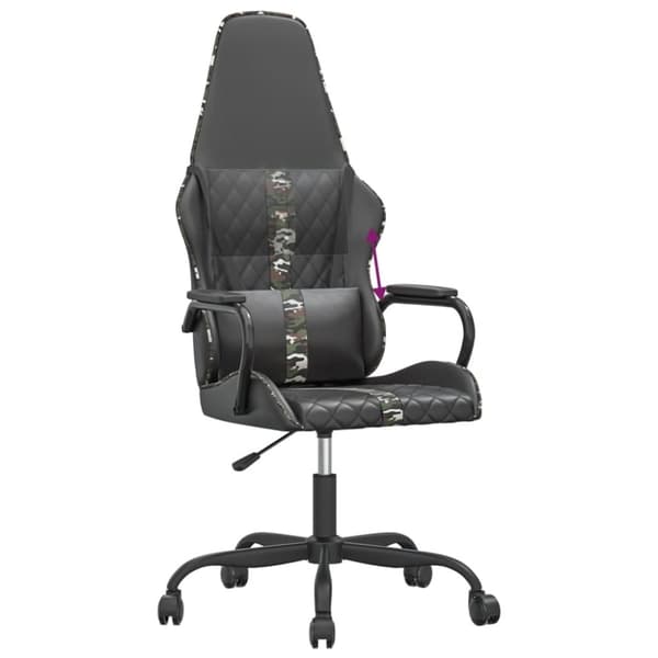 vidaXL Gamingstol svart och kamouflage konstläder