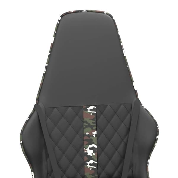 vidaXL gamingstol med massagefunktion kunstlæder camouflage og sort