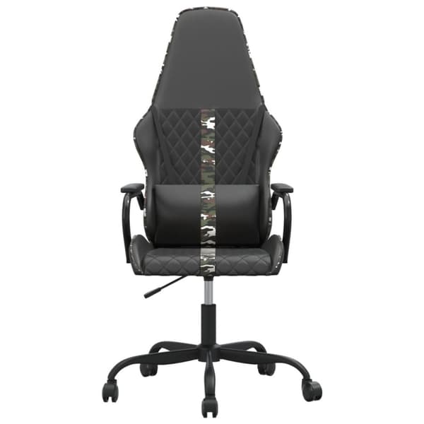 vidaXL Gamingstol med massage kamouflage och svart konstläder