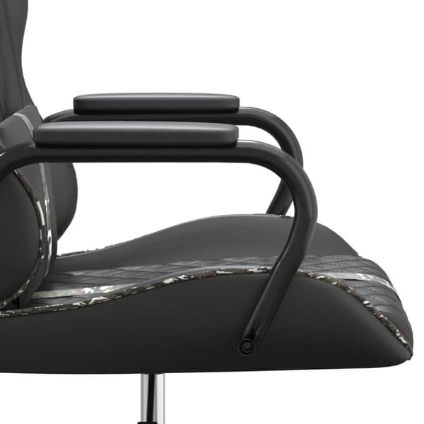vidaXL Gamingstol med massage kamouflage och svart konstläder