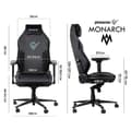Miniatyrbillede 7 af 7: Phoenix Technologies Stof R Gaming Stol Phmonarch-r Sort