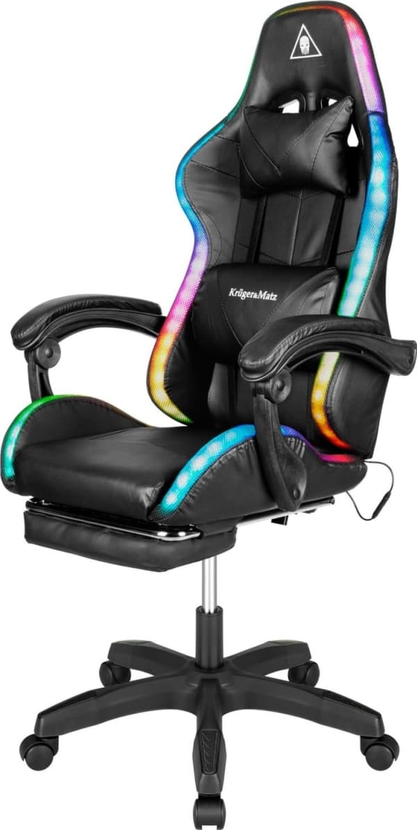 Gaming stol Kruger & Matz GX-150 Sort LED