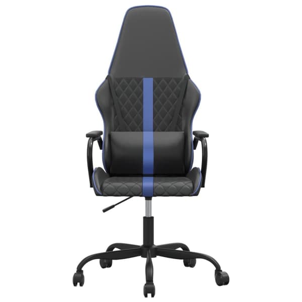 vidaXL gamingstol m. massagefunktion kunstlæder sort og blå