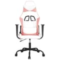 Miniatyrbillede 3 af 11: vidaXL gamingstol m. massagefunktion kunstlæder hvid og lyserød