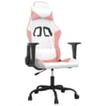 Miniatyrbillede 2 af 11: vidaXL gamingstol m. massagefunktion kunstlæder hvid og lyserød