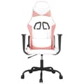 Miniatyrbild 3 av 11: vidaXL Gamingstol vit och rosa konstläder
