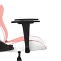 Miniatyrbild 10 av 11: vidaXL Gamingstol vit och rosa konstläder