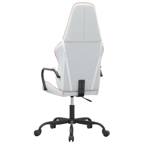 vidaXL Gamingstol vit och rosa konstläder